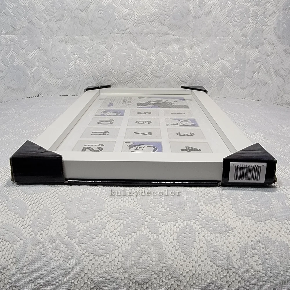 Baby’s First Year Collage Frame 12 Month Photo Display 17.25” x 10” – Brand New